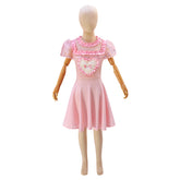Kids Melanie Martinez K 12 Dress Cosplay Costume K-12 Crybaby Dress Pink Embroider Sleeves